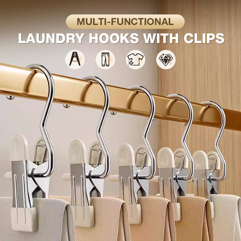 📢📢50% OFF !! ⏰Multi-functional Laundry Hooks with Clips