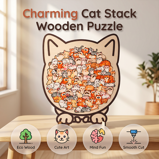 📢📢50% OFF !! ⏰Wooden Animal Stacking Puzzle