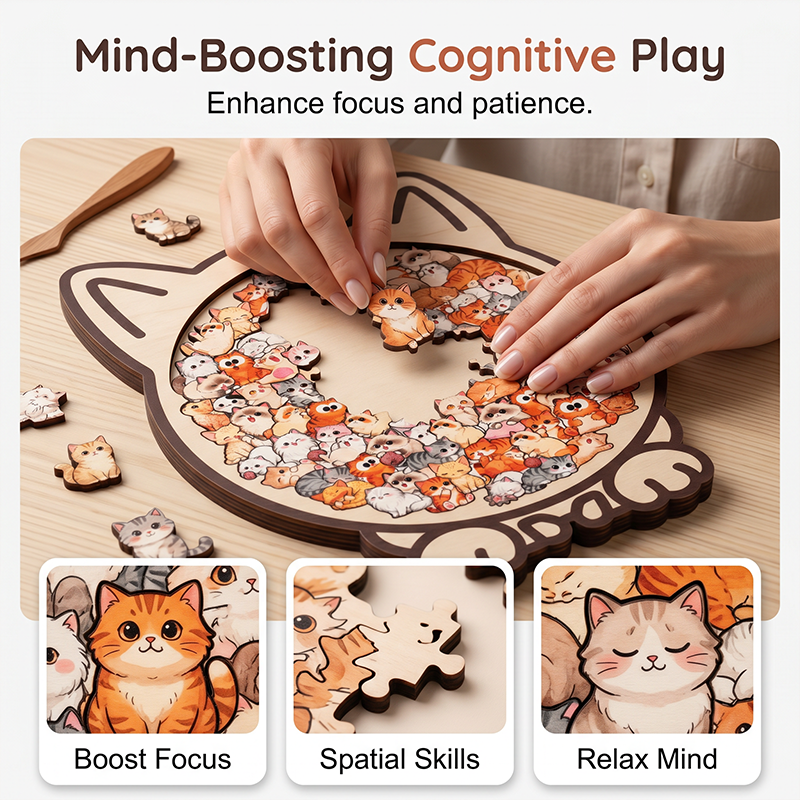 📢📢50% OFF !! ⏰Wooden Animal Stacking Puzzle