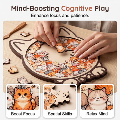 📢📢50% OFF !! ⏰Wooden Animal Stacking Puzzle