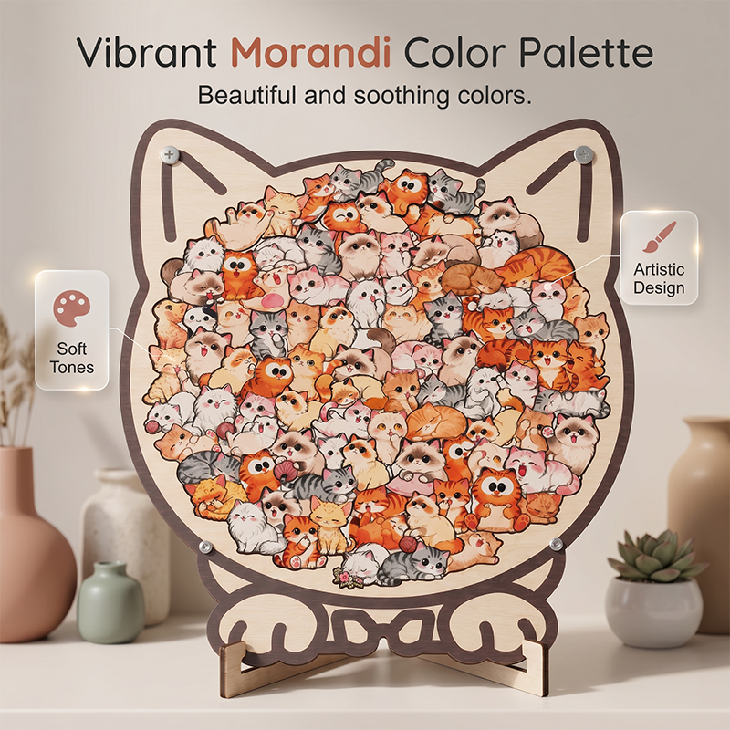 📢📢50% OFF !! ⏰Wooden Animal Stacking Puzzle