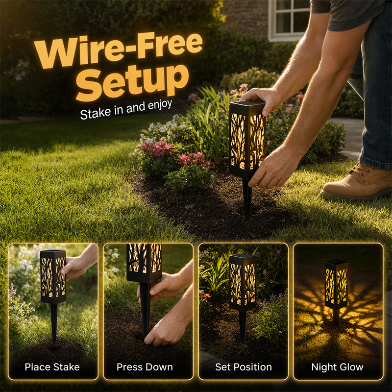📢📢50% OFF !! ⏰Waterproof Solar Garden Stake Lights
