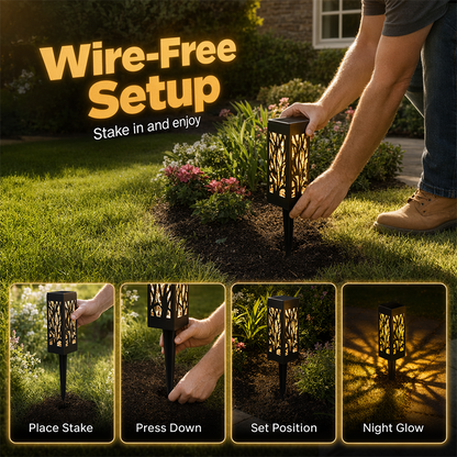 📢📢50% OFF !! ⏰Waterproof Solar Garden Stake Lights
