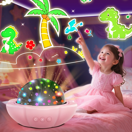 📢📢50% OFF !! ⏰2-in-1 Galaxy Projector Night Light with Projection Films