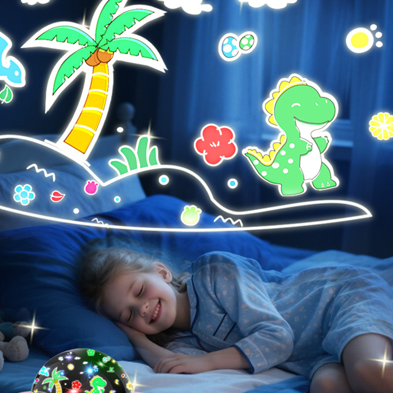 📢📢50% OFF !! ⏰2-in-1 Galaxy Projector Night Light with Projection Films