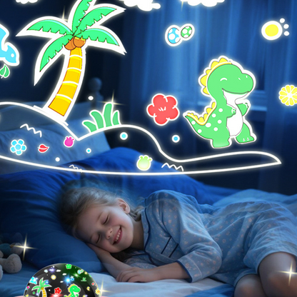 📢📢50% OFF !! ⏰2-in-1 Galaxy Projector Night Light with Projection Films