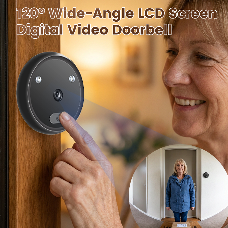 ⏳Limited-time 49% Off⏰120° Wide-Angle LCD Screen Digital Video Doorbell