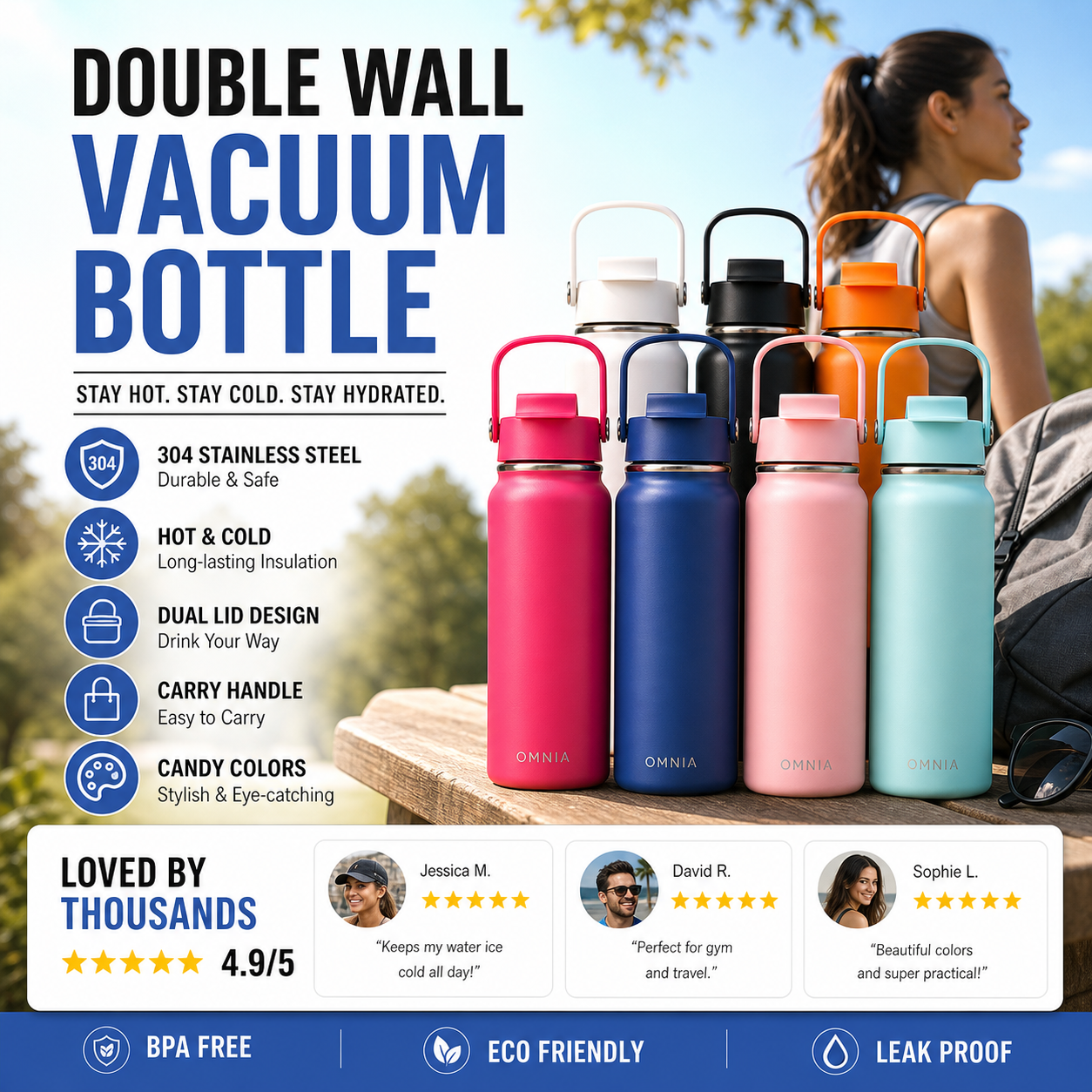 📢📢50% OFF !! ⏰Premium Stainless Steel Insulated Tumbler