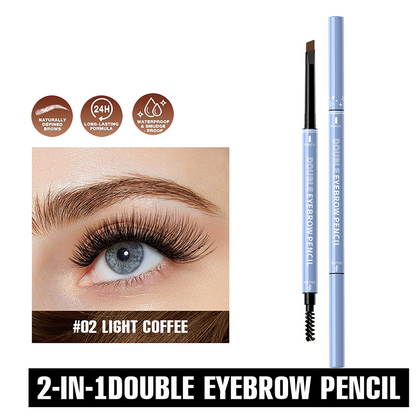 🥳2026 HOT SALE🥳💞50K+ SOLD!🔥♻️Double-Ended Waterproof Angled Eyebrow Pencil