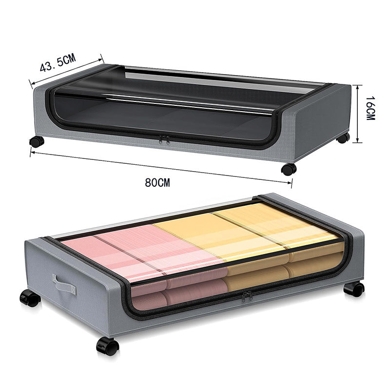 🔥HOT SALE 50% OFF🔥Large Capacity Under Bed Storage with Wheels & Lid