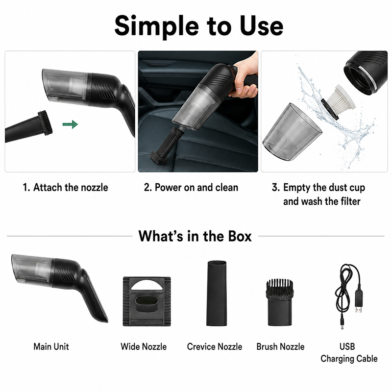 ⏳LAST DAY SALE!!🌿Handheld Cordless Mattress Vacuum Cleaner