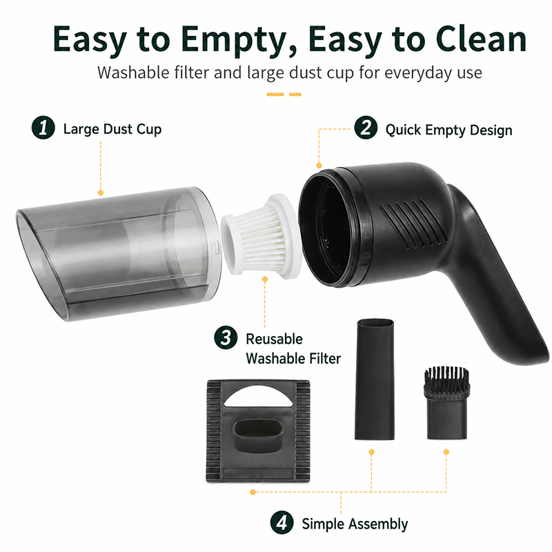 ⏳LAST DAY SALE!!🌿Handheld Cordless Mattress Vacuum Cleaner