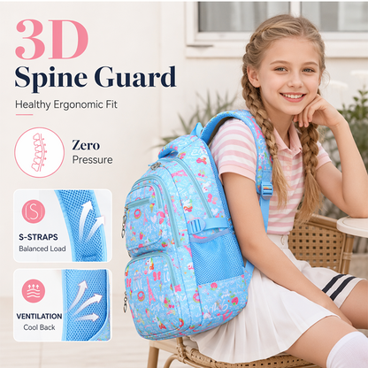 📢📢50% OFF !! ⏰💯Girls' Cute Multi-Pocket School Backpack