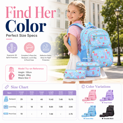 📢📢50% OFF !! ⏰💯Girls' Cute Multi-Pocket School Backpack
