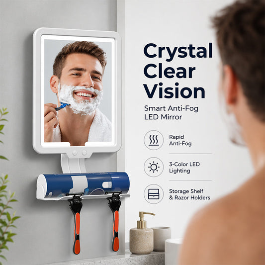 📢📢50% OFF !! ⏰LED Shower Mirror with Heated Anti-Fog for Shaving