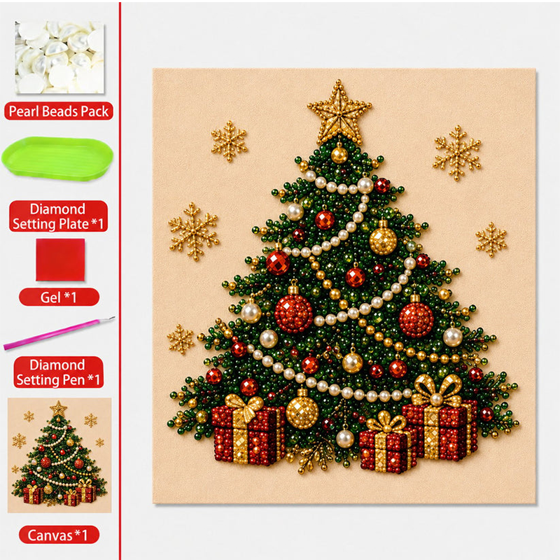 🎨💎Christmas Pearl & Rhinestone Painting Kit
