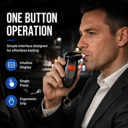 🔥 50% OFF 🔥 Portable Breathalyzer for Personal Use – Accurate BAC Tester with Rapid Response, Ergonomic Design, and Reliable ABS Build – Ideal for Responsible Drinking