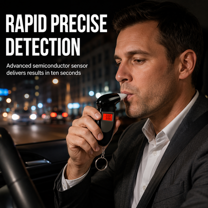 🔥 50% OFF 🔥 Portable Breathalyzer for Personal Use – Accurate BAC Tester with Rapid Response, Ergonomic Design, and Reliable ABS Build – Ideal for Responsible Drinking