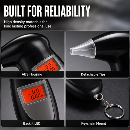 🔥 50% OFF 🔥 Portable Breathalyzer for Personal Use – Accurate BAC Tester with Rapid Response, Ergonomic Design, and Reliable ABS Build – Ideal for Responsible Drinking