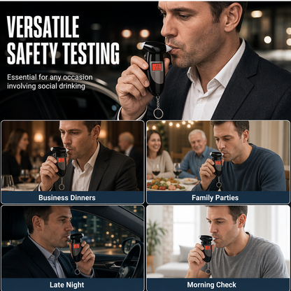 🔥 50% OFF 🔥 Portable Breathalyzer for Personal Use – Accurate BAC Tester with Rapid Response, Ergonomic Design, and Reliable ABS Build – Ideal for Responsible Drinking