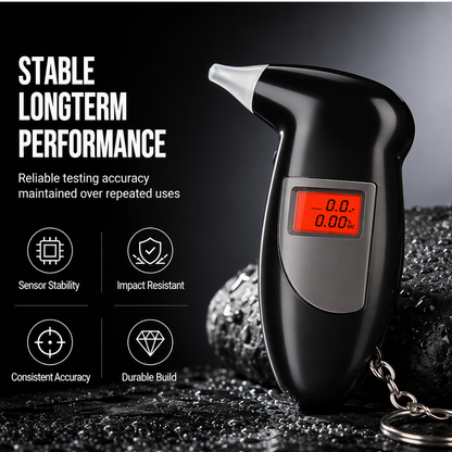 🔥 50% OFF 🔥 Portable Breathalyzer for Personal Use – Accurate BAC Tester with Rapid Response, Ergonomic Design, and Reliable ABS Build – Ideal for Responsible Drinking