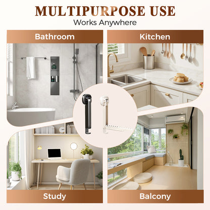 📢📢50% OFF !! ⏰Suction Cup Extendable Folding Drying Rack