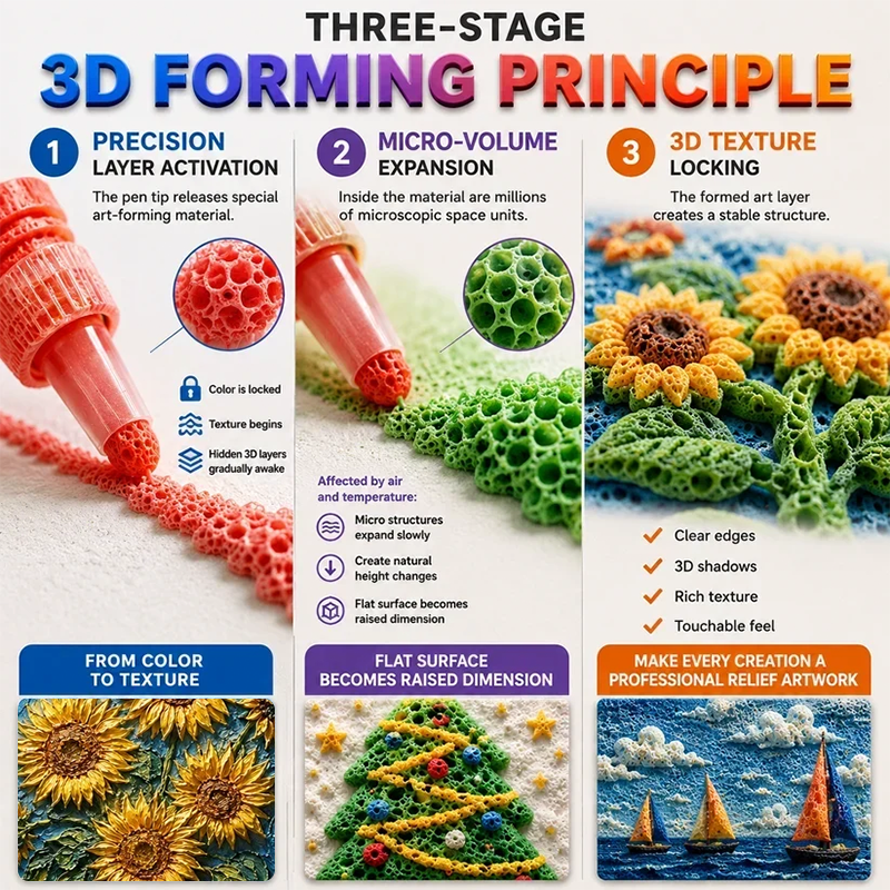 📢📢50% OFF !! ⏰3D Puffy Paint Pens for Kids