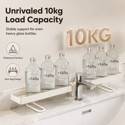 🥳2026 HOT SALE🥳💞50% OFF!✨ 💝Steel Folding Storage Rack—A storage rack that requires no drilling and can be mounted above a faucet, featuring adjustable brackets for smooth drainage and easy cleaning with a damp cloth