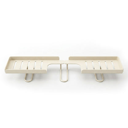 🥳2026 HOT SALE🥳💞50% OFF!✨ 💝Steel Folding Storage Rack—A storage rack that requires no drilling and can be mounted above a faucet, featuring adjustable brackets for smooth drainage and easy cleaning with a damp cloth