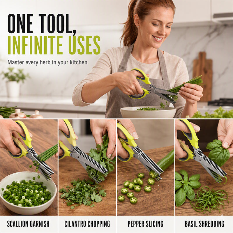 📢📢50% OFF !! ⏰Multi-Layer Stainless Steel Kitchen Scissors
