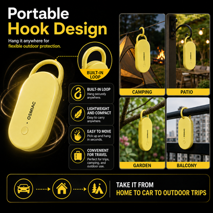📢📢50% OFF !! ⏰Portable Ultrasonic Pest Repeller with Hanging Hook for Car