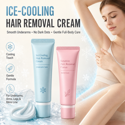 🥳🪒 50% OFF! Gentle Hair Removal Cream – Dual‑care for underarms & bikini area. Plant extracts soothe & moisturise – removes hair without irritation! ✨🛡️
