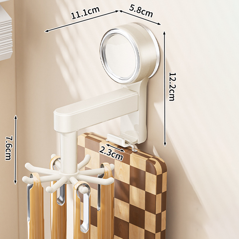 📢📢50% OFF !! ⏰Rotating Suction Cup Kitchen Hook