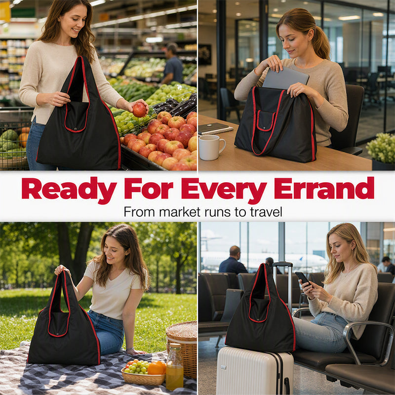 📢📢50% OFF !! ⏰Large Capacity Foldable Reusable Shopping Bag