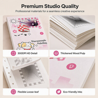 📢📢50% OFF !! ⏰Kids 3D Stereoscopic Tracing Drawing Book with Coloring and Paper Cutting Activities