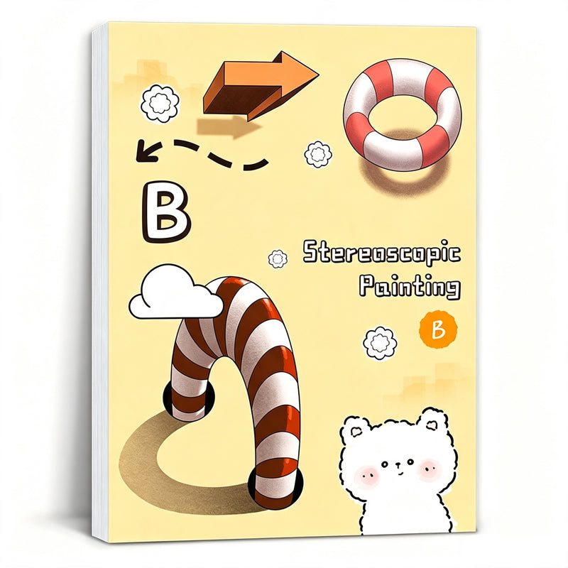 📢📢50% OFF !! ⏰Kids 3D Stereoscopic Tracing Drawing Book with Coloring and Paper Cutting Activities
