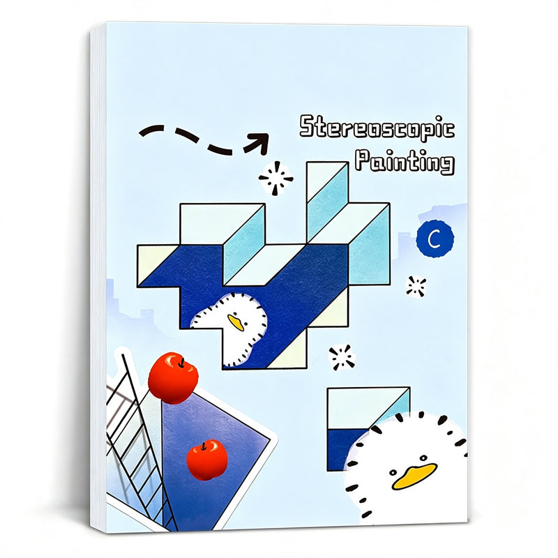 📢📢50% OFF !! ⏰Kids 3D Stereoscopic Tracing Drawing Book with Coloring and Paper Cutting Activities
