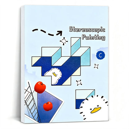 📢📢50% OFF !! ⏰Kids 3D Stereoscopic Tracing Drawing Book with Coloring and Paper Cutting Activities