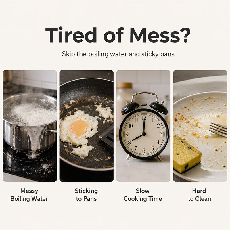 📢📢50% OFF !! ⏰Fast Microwave 2-Well Egg Cooker