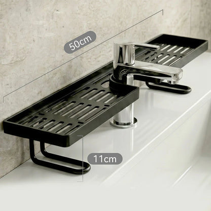 🥳2026 HOT SALE🥳💞50% OFF!✨ 💝Steel Folding Storage Rack—A storage rack that requires no drilling and can be mounted above a faucet, featuring adjustable brackets for smooth drainage and easy cleaning with a damp cloth