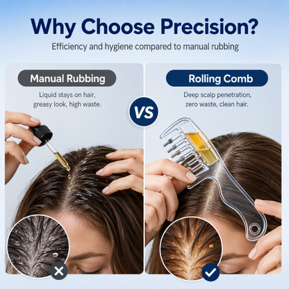 📢📢50% OFF !! ⏰Transparent Hair Oil Applicator Comb