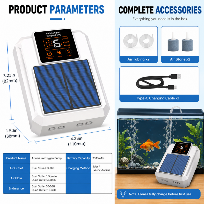 📢📢50% OFF !! ⏰Portable Aquarium Oxygen Pump