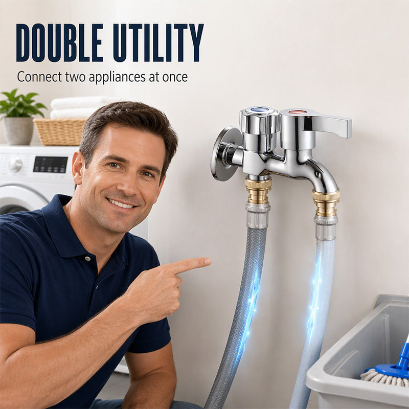 📢📢50% OFF !! ⏰Dual-Outlet Washing Machine Faucet