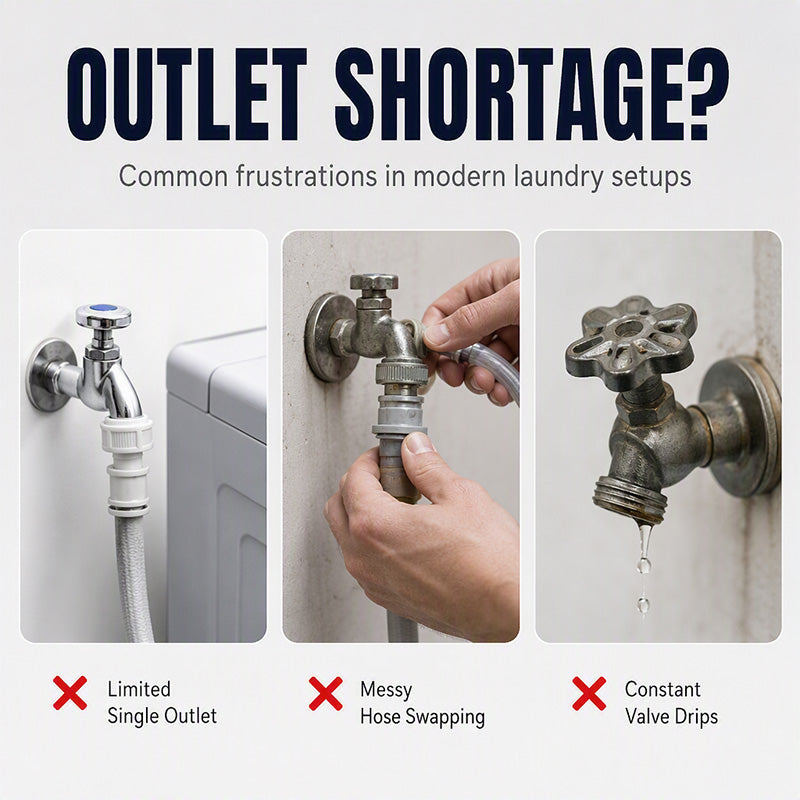 📢📢50% OFF !! ⏰Dual-Outlet Washing Machine Faucet