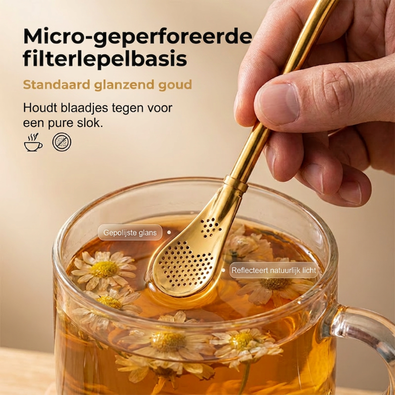 📢📢50% OFF !! ⏰2-in-1 tea filter, spoon and straw