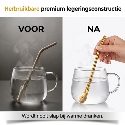 📢📢50% OFF !! ⏰2-in-1 tea filter, spoon and straw