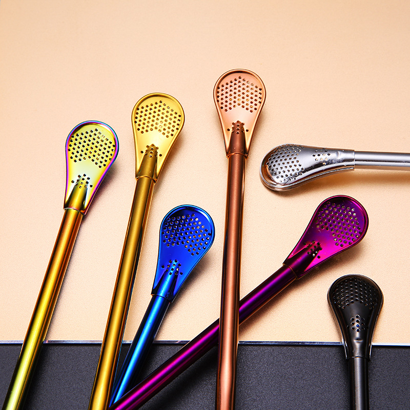📢📢50% OFF !! ⏰2-in-1 tea filter, spoon and straw