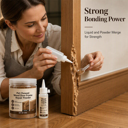 📢📢50% OFF !! ⏰🎁Pet Chewed Wood Door Frame Repair Kit