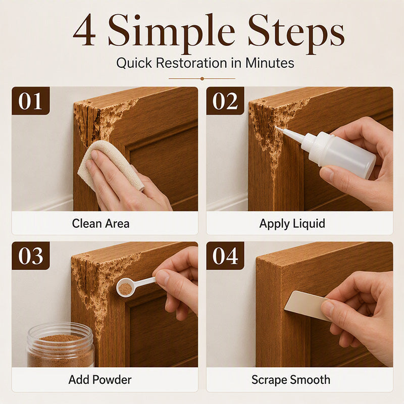 📢📢50% OFF !! ⏰🎁Pet Chewed Wood Door Frame Repair Kit