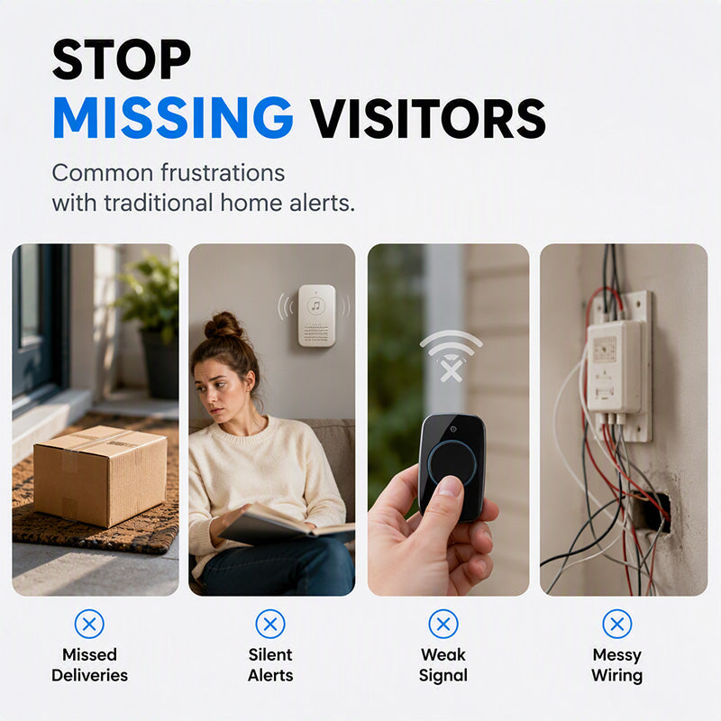 📢📢50% OFF !! ⏰Long Range Smart Wireless Doorbell
